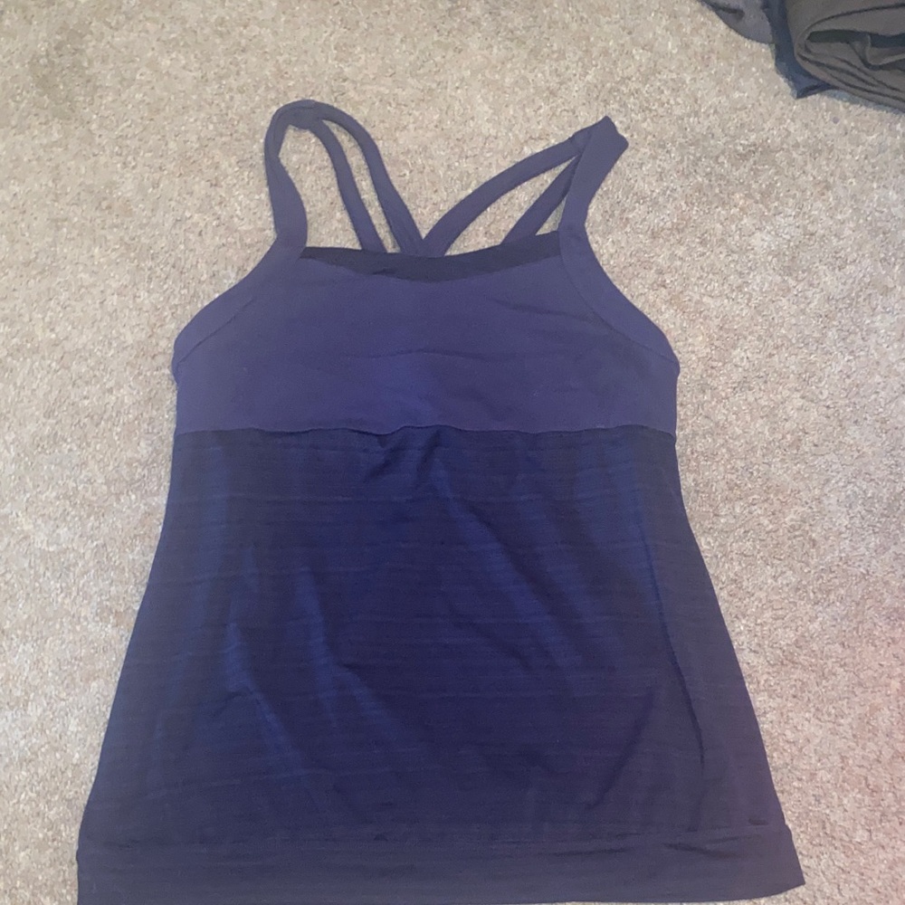 Women's Navy Blue Strappy Top ATHLETA L/XL bra tank